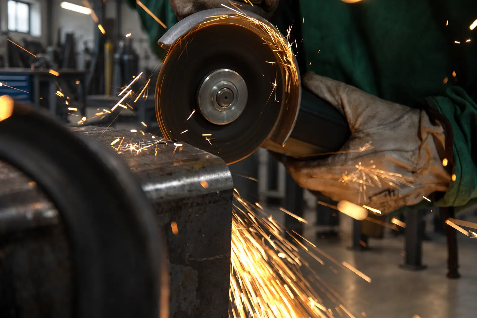 Grinding in the workshop